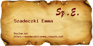 Szadeczki Emma névjegykártya