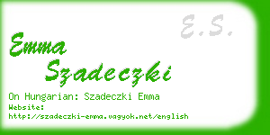 emma szadeczki business card